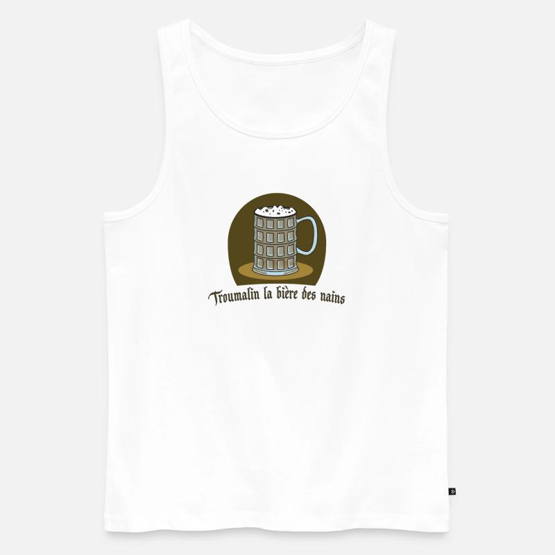 Troumalin Bier von Helfspawn - Männer Premium Bio Tank Top - Weiß