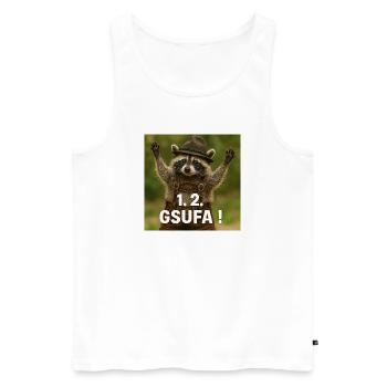 Rozhd n_im_Sepplhut_und_Lederhosen - Débardeur bio Premium Homme - blanc - Devant - Michal (187cm)