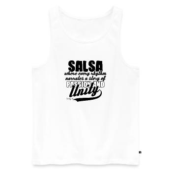 Salsa Danse Cuba Latin Party Chemise - Débardeur bio Premium Homme - blanc - Devant - Michal (187cm)