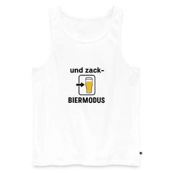 Conception de smartphone en mode bière - Débardeur bio Premium Homme - blanc - Devant - Michal (187cm)