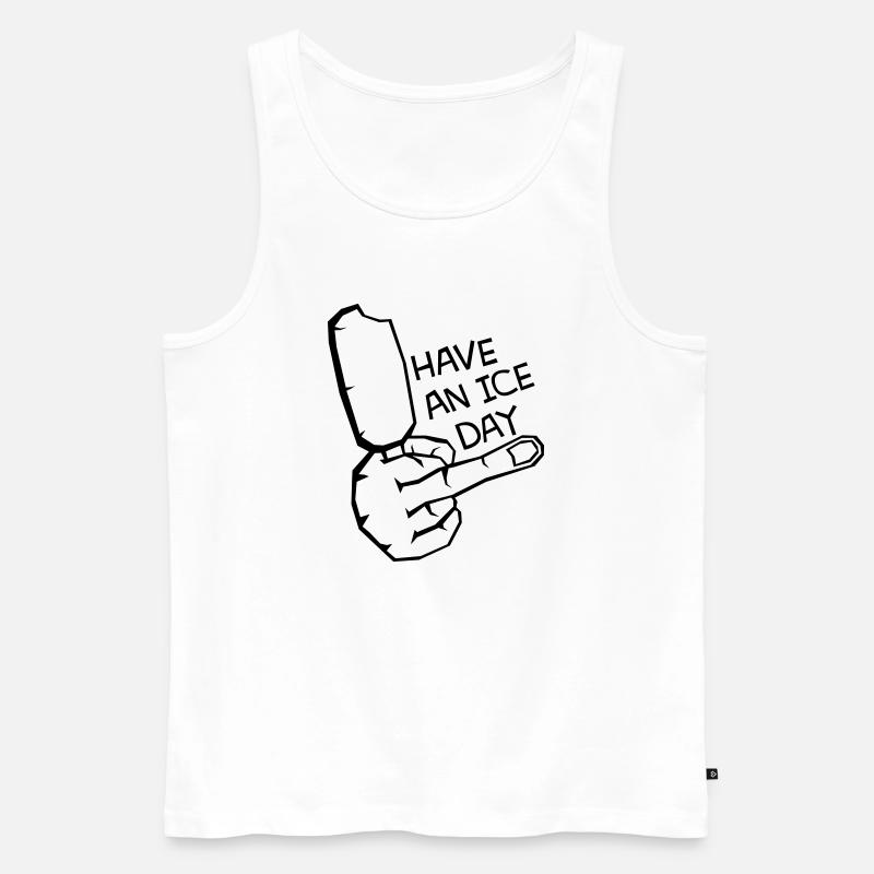 HAV E NICE DAY - Männer Premium Bio Tank Top - Weiß