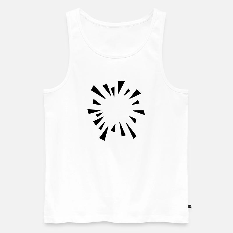 Comic Effekt geplatzter Luftballon - Männer Premium Bio Tank Top - Weiß