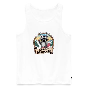 Soirée d’équipe Vacances de ski Ski & Snowboarder Après-ski - Débardeur bio Premium Homme - blanc - Devant - Michal (187cm)