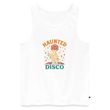 Ghost Disco Groove - Men's Premium Organic Tank Top - white - Front - Michal (187cm)