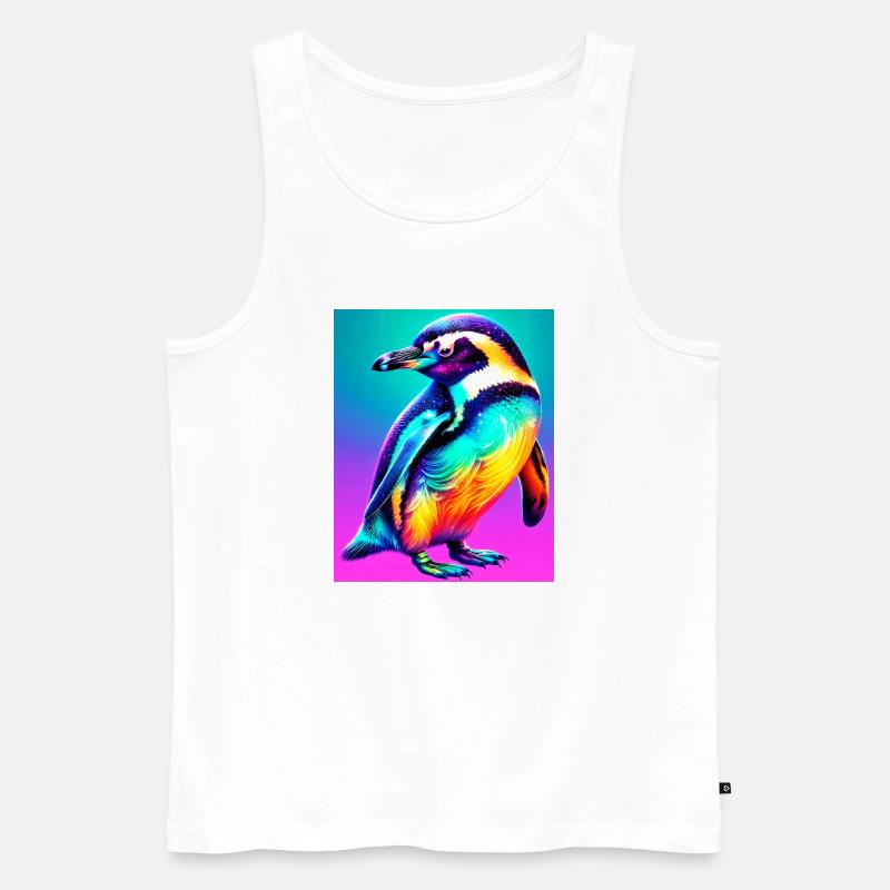 Pinguin - Männer Premium Bio Tank Top - Weiß