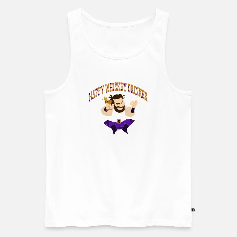 Whiskey Spruch Whiskeytrinker Whiskeyliebhaber - Männer Premium Bio Tank Top - Weiß