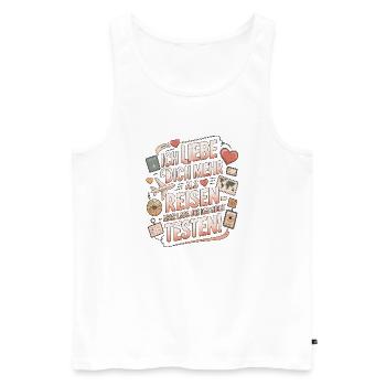 Ich Liebe Dich Mehr Als Reisen Humor - Männer Premium Bio Tank Top - Weiß - Vorne - Michal (187cm)