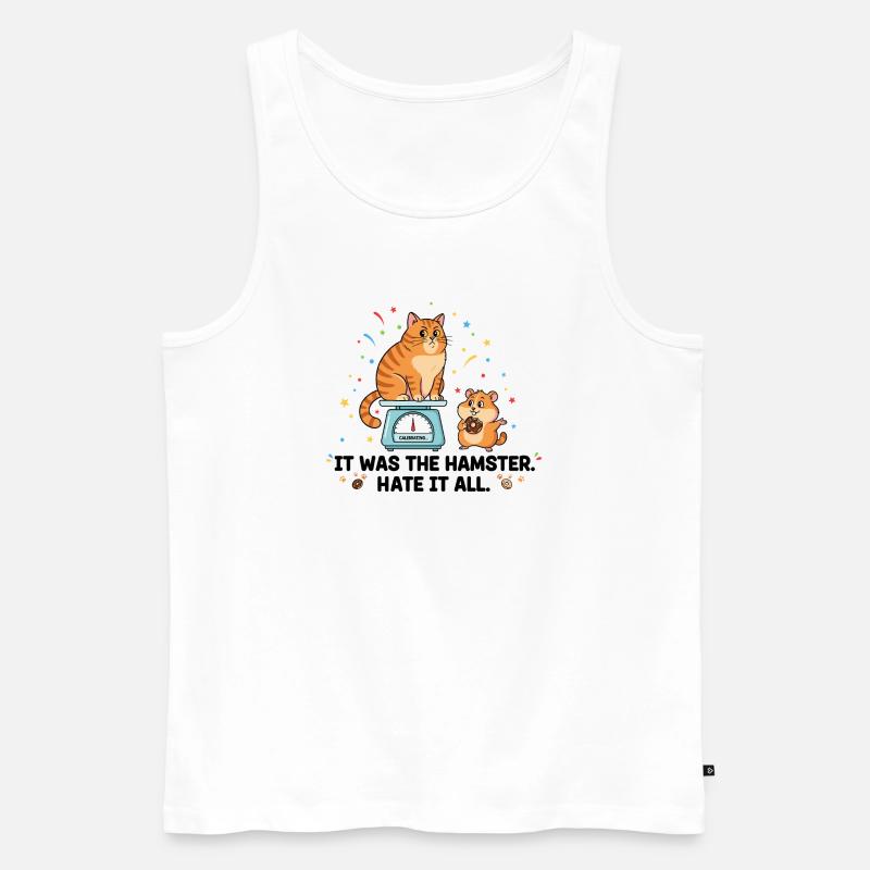 Es war der Hamster - Männer Premium Bio Tank Top - Weiß