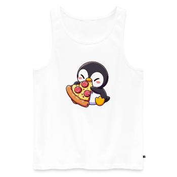 Cute Rottweiler Angel with Wings Cartoon Dog - Men's Premium Organic Tank Top - white - Front - AI Model Male 178 light (178cm)
