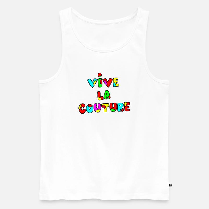 ES LEBE DIE COUTURE! - Männer Premium Bio Tank Top - Weiß