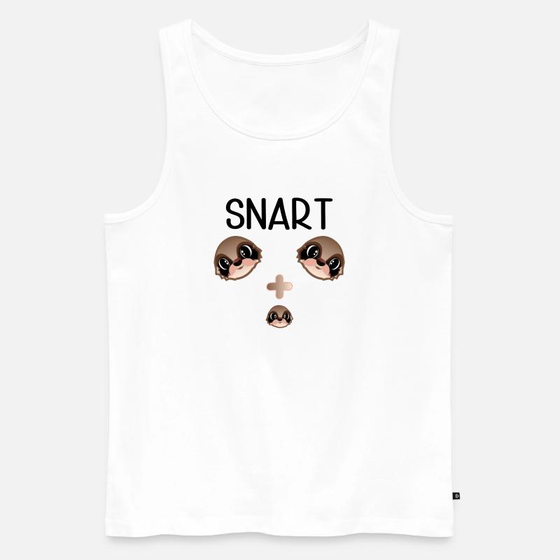 Bald ein Kind bekommen - Männer Premium Bio Tank Top - Weiß