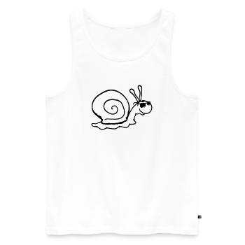 Snail Sunglasses Cool Black Glasses Smile - Men's Premium Organic Tank Top - white - Front - AI Model Male 178 light (178cm)
