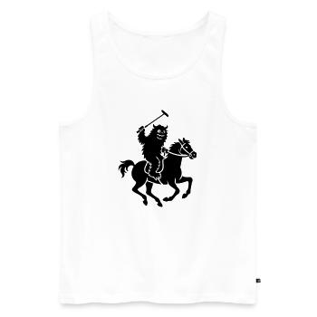 Polo Monster Art - Débardeur bio Premium Homme - blanc - Devant - Michal (187cm)