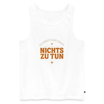 I'm working hard to do nothing funny office - Men's Premium Organic Tank Top - white - Front - AI Model Male 178 light (178cm)
