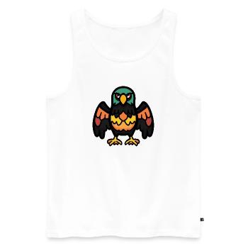 Aigle Halloween Bande Dessinée Drôle - Débardeur bio Premium Homme - blanc - Devant - Michal (187cm)