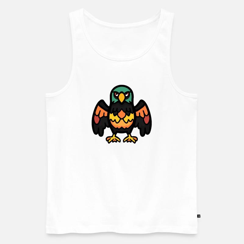 Adler Halloween Comic Lustig - Männer Premium Bio Tank Top - Weiß