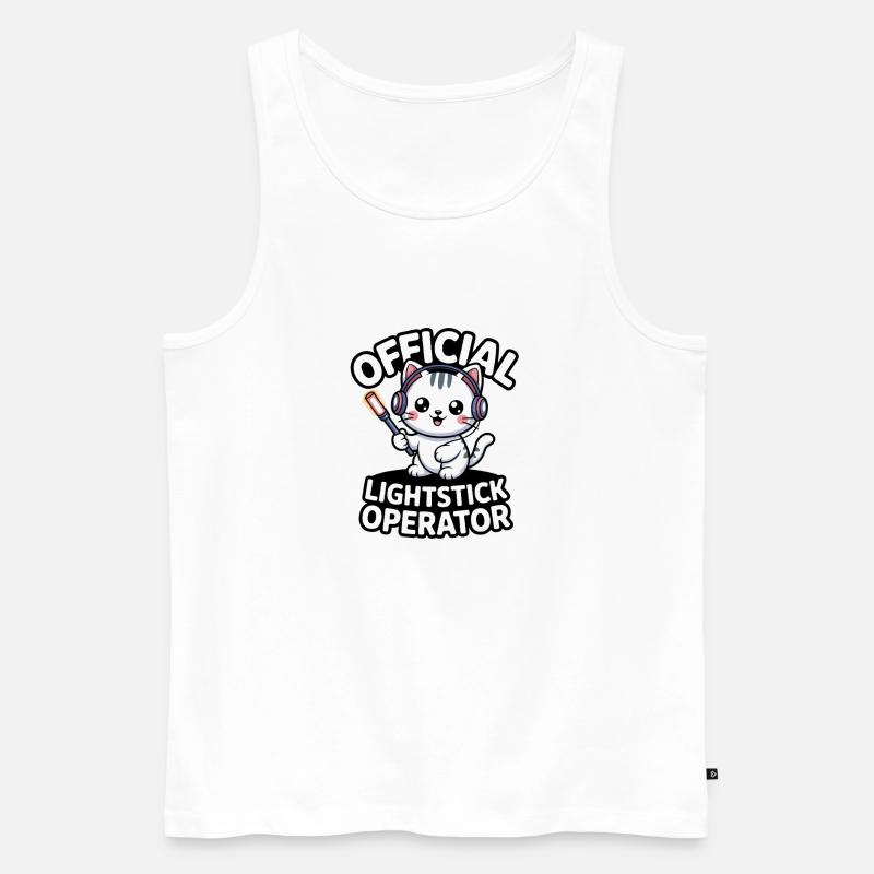 K-Pop Fan Lightstick Korea - Männer Premium Bio Tank Top - Weiß