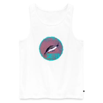 Dolphin Shelter Circle - Men's Premium Organic Tank Top - white - Front - Michal (187cm)