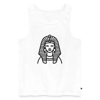pharaon - Débardeur bio Premium Homme - blanc - Devant - AI Model Male 178 light (178cm)