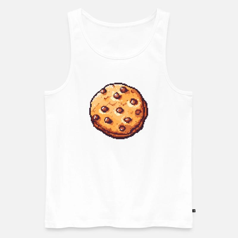 Pixelkeks Pixelcookie Retrokunst - Männer Premium Bio Tank Top - Weiß
