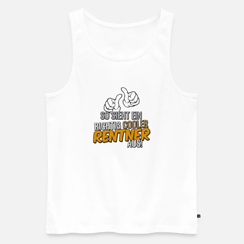 So sieht ein cooler Rentner aus - Männer Premium Bio Tank Top - Weiß