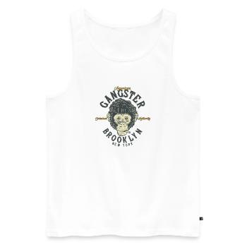 Brooklyn Gorilla Gangster - Männer Premium Bio Tank Top - Weiß - Vorne - AI Model Male 178 light (178cm)