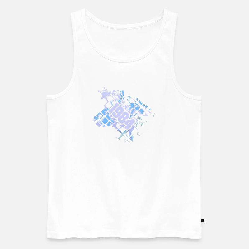 Computer 1984 - Männer Premium Bio Tank Top - Weiß
