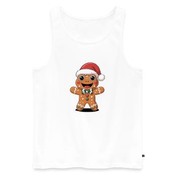 Cute Christmas Cartoon Animal - Männer Premium Bio Tank Top - Weiß - Vorne - Michal (187cm)