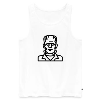 Monstre halloween - Débardeur bio Premium Homme - blanc - Devant - Michal (187cm)