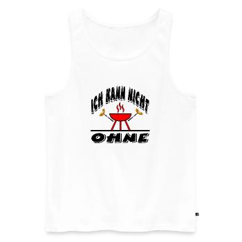 Grill - Men's Premium Organic Tank Top - white - Front - Michal (187cm)
