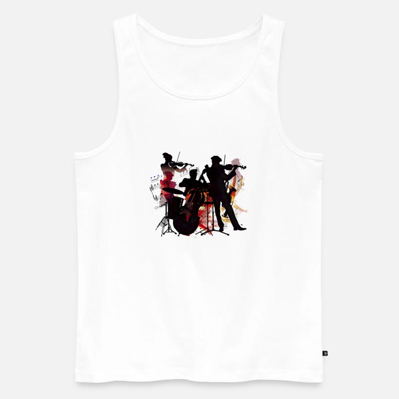 Bandensilhouette Farbexplosion - Männer Premium Bio Tank Top - Weiß
