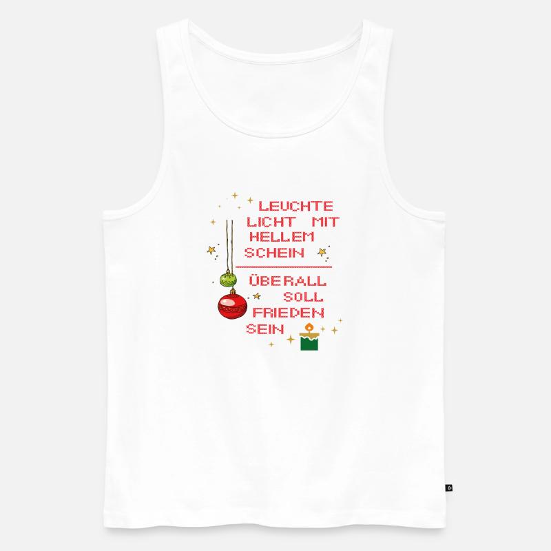 Light and peace at Christmas - Men's Premium Organic Tank Top - white