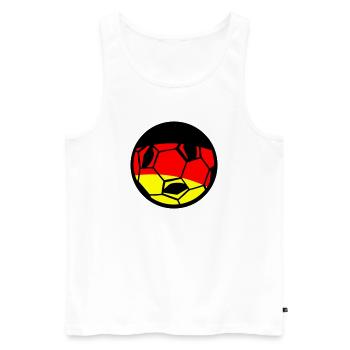 Football Drapeau Allemand Art - Débardeur bio Premium Homme - blanc - Devant - AI Model Male 178 light (178cm)