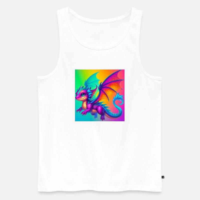 Drache - Männer Premium Bio Tank Top - Weiß