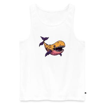 Whale Halloween Comic Funny - Men's Premium Organic Tank Top - white - Front - AI Model Male 178 light (178cm)