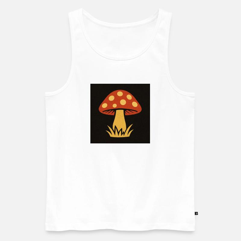 Red Hat Pilz im Retro-Stil - Männer Premium Bio Tank Top - Weiß