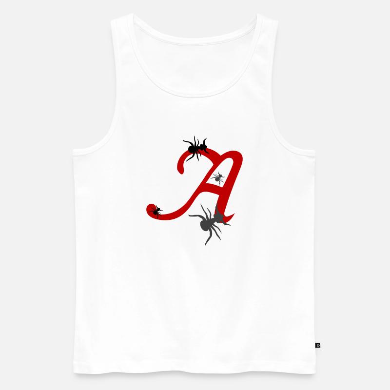 Buchstabe A Initiale - Männer Premium Bio Tank Top - Weiß