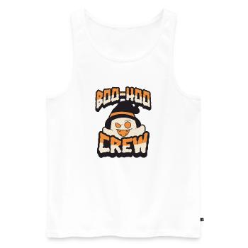 Boo Crew – mignon fantôme d’Halloween avec chapeau - Débardeur bio Premium Homme - blanc - Devant - Michal (187cm)