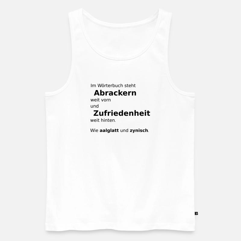 Woerterbuch - Männer Premium Bio Tank Top - Weiß