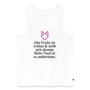 Gegen Rechts - Männer Premium Bio Tank Top - Weiß - Vorne - Michal (187cm)