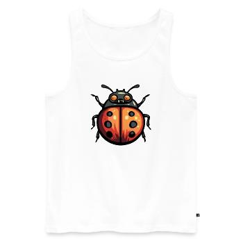 Marienkäfer Halloween Comic Lustig - Männer Premium Bio Tank Top - Weiß - Vorne - Michal (187cm)