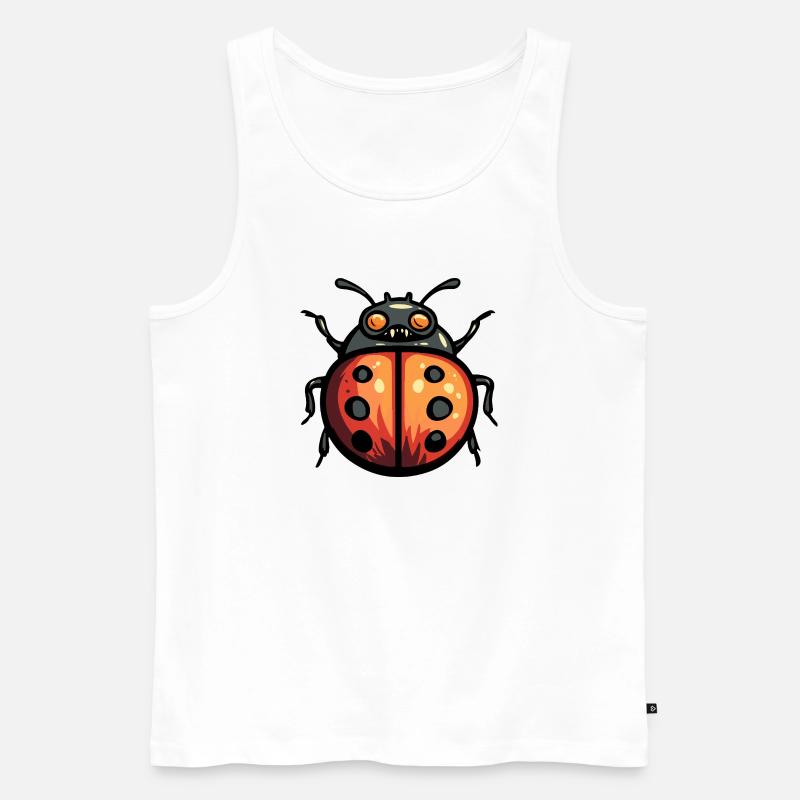 Marienkäfer Halloween Comic Lustig - Männer Premium Bio Tank Top - Weiß