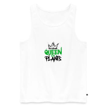 Queen of Graffiti - Men's Premium Organic Tank Top - white - Front - Michal (187cm)