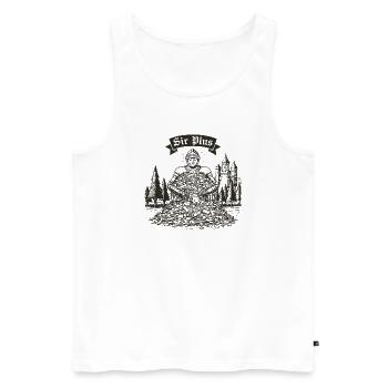 Sir Plus Knight Funny Renaissance Faire Men LARP - Männer Premium Bio Tank Top - Weiß - Vorne - Michal (187cm)