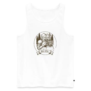Sir Cle Knight Funny Renaissance Faire Men LARP - Männer Premium Bio Tank Top - Weiß - Vorne - Michal (187cm)