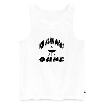 Grill - Men's Premium Organic Tank Top - white - Front - Michal (187cm)