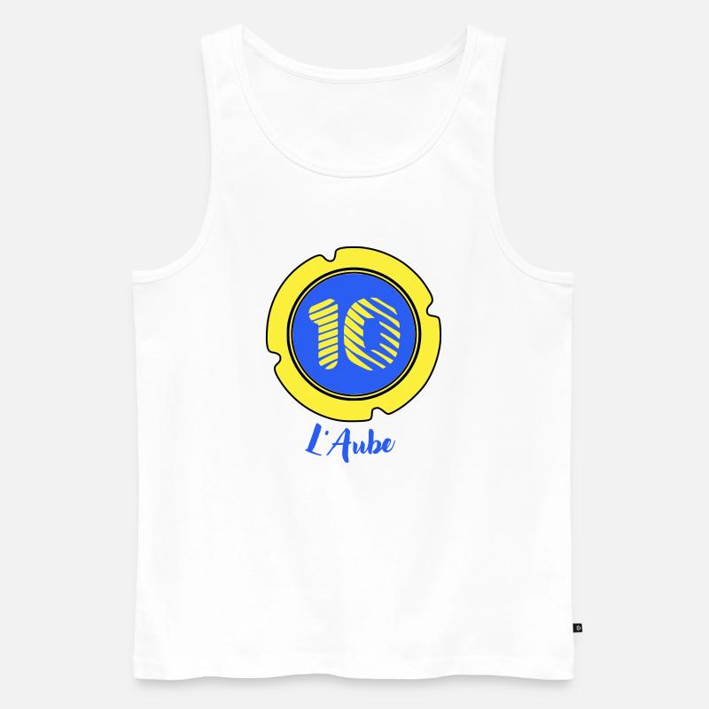 Logo des Departements Aube 10 - Männer Premium Bio Tank Top - Weiß