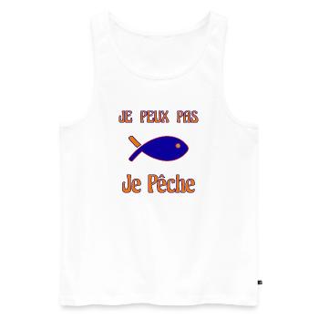 RETRAITE. RETRAITE. RETRAITEE. RETRAITE - Débardeur bio Premium Homme - blanc - Devant - Michal (187cm)