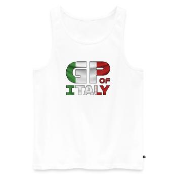 italy_gp - Men's Premium Organic Tank Top - white - Front - Michal (187cm)
