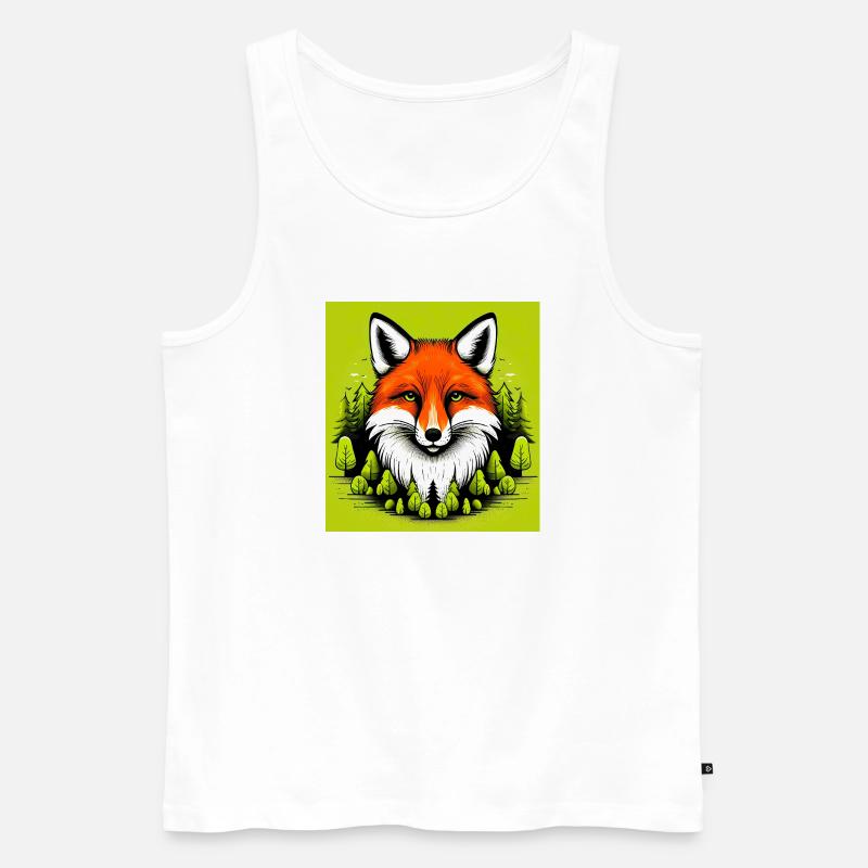 Fuchs - Männer Premium Bio Tank Top - Weiß